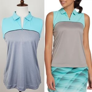 Slazenger Golf Colorblock Sleeveless Polo Top